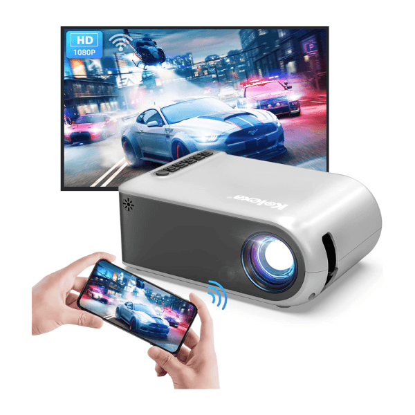 Anúncio: Projetor Portátil Wi-Fi Kolexa LED VF210 Full HD 1080p compatível com Android e iOS - Prata/Preto