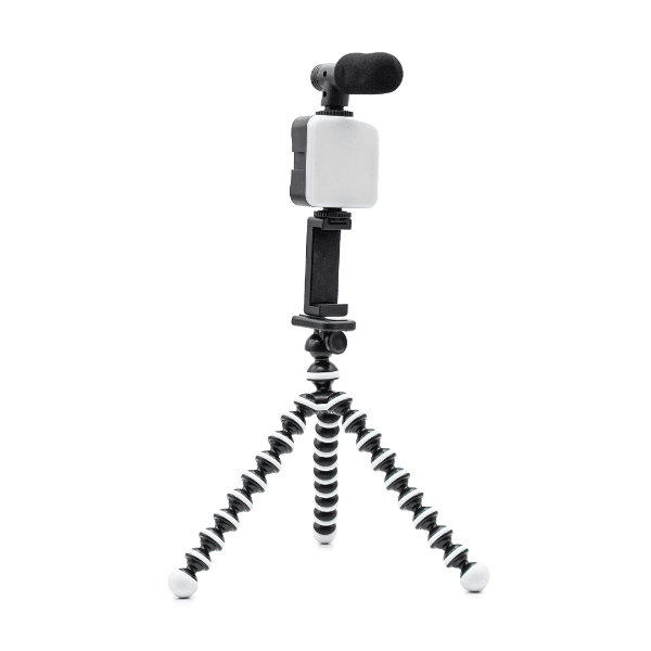 Anúncio: Kit para Gravação de Vídeo Video-Making Kit AY-49Z com Suporte para Smartphone, Tripé, Microfone e LED - Preto