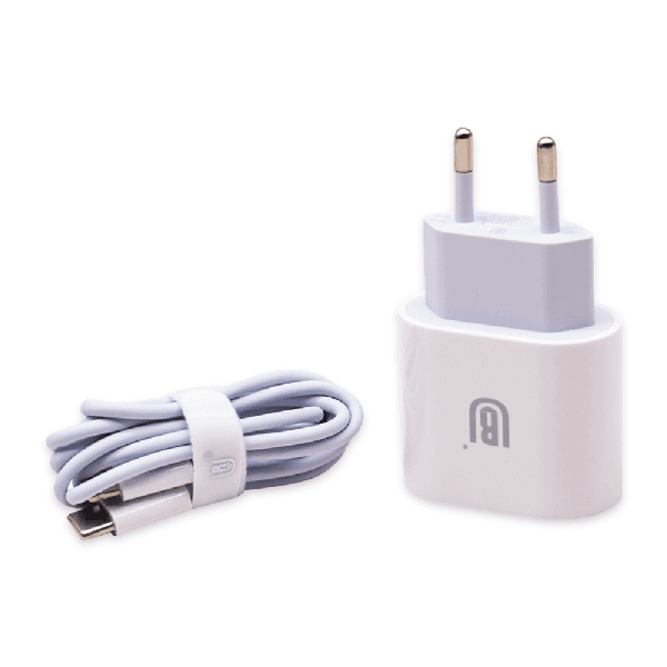 Anúncio: Carregador de Parede UR UA-03 Fast Charger USB-C + Cabo USB-C / USB-C 25W - Branco