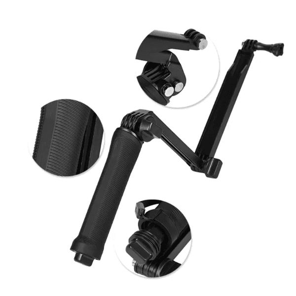Anúncio: Tripé Dobrável 4life Versaflex Colletion Monopod Selfie 3-Way Stick FL1191 Para Camera de Açao Gopro - Preto