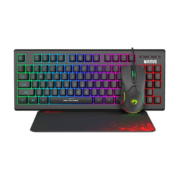 Anúncio: Teclado + Mouse + Mousepad Gaming Marvo Scorpion CM310 / 3 Em 1 / RGB - Preto