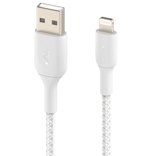Anúncio: Cabo Belkin BoostCharge CAA002BT1MWH USB-A / Lightning / Trançado - Branco