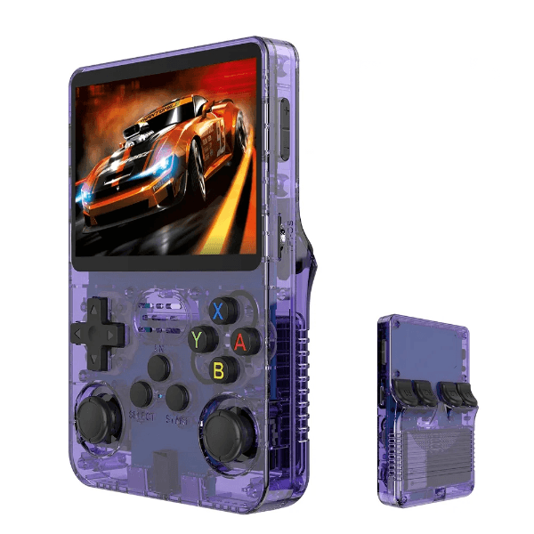 Anúncio: Consola Game Portatil R36S DDR3L / Tela 3.5" / 1GB / 3D / TF / 3500mAh - Roxo