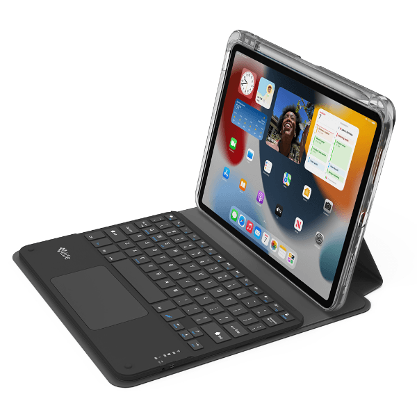 Anúncio: Capa Magnetica 4life Para iPad Pro 11 2022/2021/2020/2018 (FL11P360CTB) 360º / Com Teclado Wireless / Porta Pencil - Black