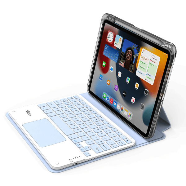 Anúncio: Capa Magnetica 4life Para iPad 10gen 10.9 / iPad 11gen 11" (FL109360CTSB) 360º / Com Teclado Wireless / Porta Pencil - Sky Blue