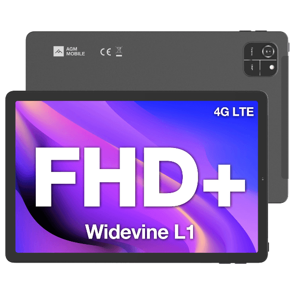 Anúncio: Tablet AGM PAD T1 / 8GB (4+4) / 128GB / Dual SIM / 4G / 11" / 13MP + 5MP / 7000Mah / Android 14 - Dark Grey