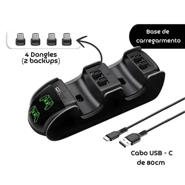 Anúncio: Suporte Carregador Para Controle PS5 OIVO IV-P5207B / Estação de Carga Para Controle PS5 / 5V - 1A- Preto