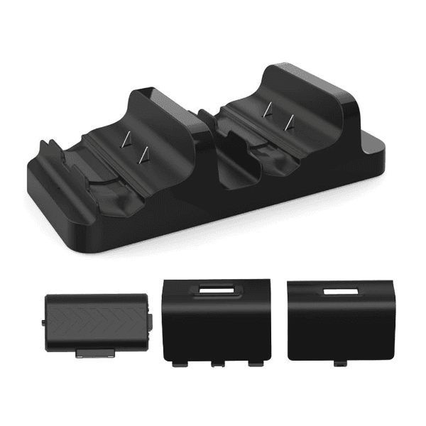 Anúncio: Base Carregador Para Bateria de Controle Dobe X-SERIES TYX-532X / Inclui 2 Baterias (800Mah) Para XBOX / X-Series S/X / X-ONE S/X - Preto