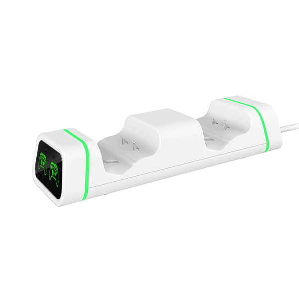 Anúncio: Base Carregador Para Bateria de Controle Dobe X-SERIES TYX-19006X / Inclui 2 Baterias (800Mah) Para XBOX / X-Series S/X / X-ONE S/X - Branco