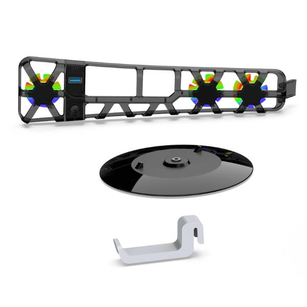 Anúncio: Kit Cooler e Suporte Dobe TP5-3538D 3 Em 1 Para PS5 / RGB - Preto