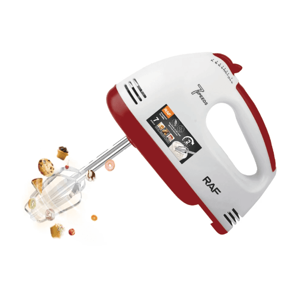 Anúncio: Batedeira Eletrica Raf R.6633 Hand Mixer / 7 Velocidades / 270W / 19500Rpm / 220-240V ~ 50/60Hz - Branco/Vermelho