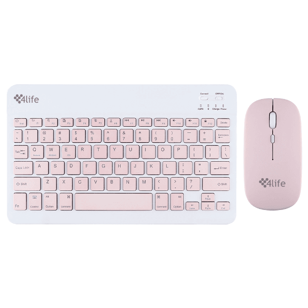 Anúncio: Mini Teclado Magnético + Mouse 4life Wireless Keyboard FL030PK Com Bluetooth - Pink