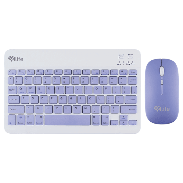 Anúncio: Mini Teclado Magnético + Mouse 4life Wireless Keyboard FL030PP Com Bluetooth - Purple