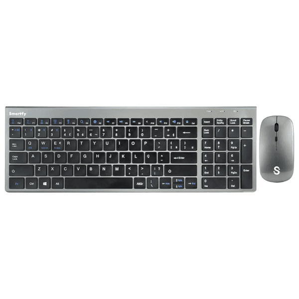 Anúncio: Kit Teclado + Mouse Smartfy TW01B Sem Fio (Português) - Cinza