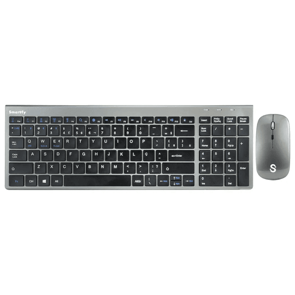 Anúncio: Kit Mouse e Teclado Smartfy TW02B Sem Fio (Português) - Cinza