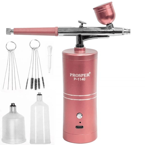 Anúncio: Aerografo Prosper P-1140 + Compressor de Ar / Recarregavel - Rosa