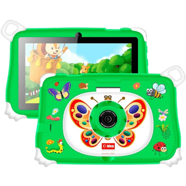 Anúncio: Tablet C Idea CM86 Kids Para Criança / 6GB + 128GB / Tela 7" / WiFi / Android 15 - Green