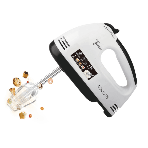 Anúncio: Mini Batedeira Eletrica Ackiliss ACL-6633 Sem Bowl / 270W / 7 Velocidades / 220-240V ~ 50/60Hz - Branco/Preto