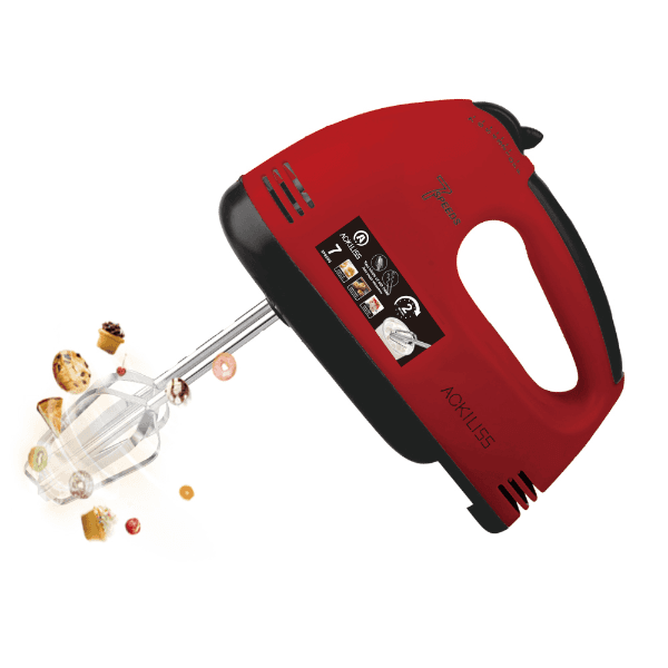 Anúncio: Mini Batedeira Eletrica Ackiliss ACL-6633R Sem Bowl / 270W / 7 Velocidades / 220-240V ~ 50/60Hz - Vermelho/Preto