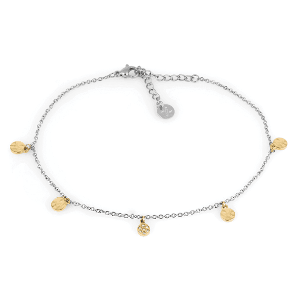 Anúncio: Tornozeleira Feminina Daniel Klein DKJ.5.50010-3 - Prata/Gold