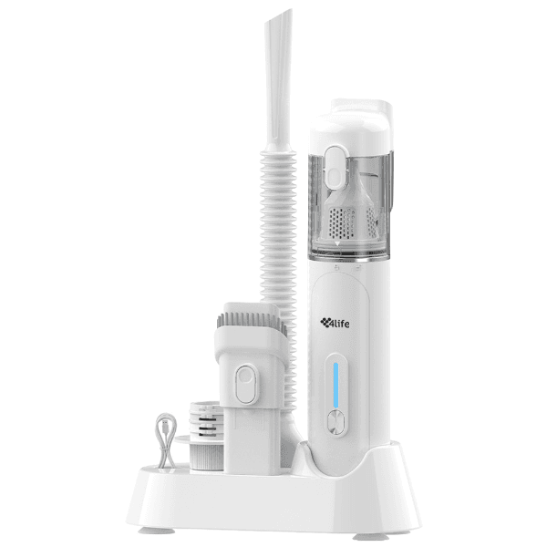 Anúncio: Mini Aspirador de Po Portátil Eletrico 4life SopraVac 2 Em 1 FL102PW / Soprador de Ar / Adaptador de Sucção / Inflador / Com Acessórios / 90W / Recarregavel - Branco