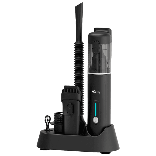 Anúncio: Mini Aspirador de Po Portátil Eletrico 4life SopraVac 2 Em 1 FL102PB / Soprador de Ar / Adaptador de Sucção / Inflador / Com Acessórios / 90W / Recarregavel - Preto
