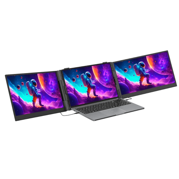 Anúncio: Monitor Portatil Para Laptop Blackview Triple Screen DCM8 / 15.3" - Cinza/Preto (Nao Inclui Laptop)