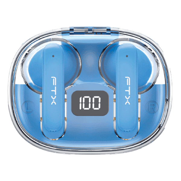 Anúncio: Fone de Ouvido Sem Fio FTX E80-BL Com Bluetooth 6.0 / Microfone / Touch / IPX6 - Azul