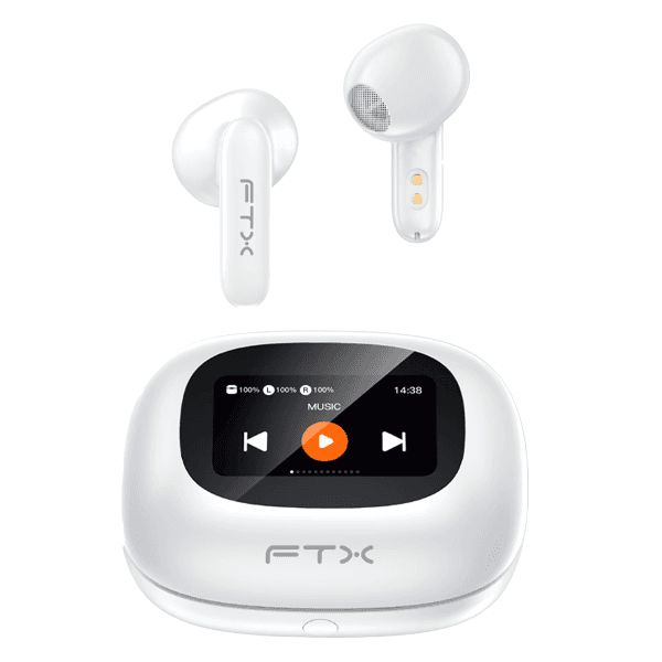 Anúncio: Fone de Ouvido Sem Fio FTX E97L-WH Com Bluetooth 6.0 / Microfone / Touch / IPX6 - Branco