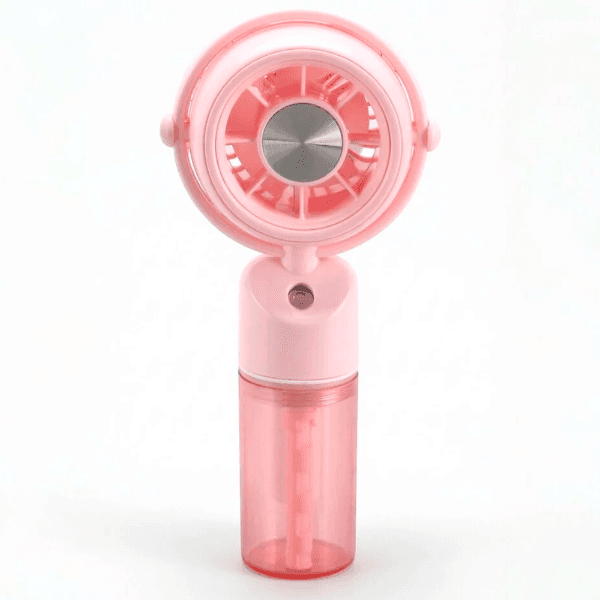 Anúncio: Mini Ventilador Portátil Hengda YQ10525 / 3 Velocidades / Rociador / Recarregavel - Rosa