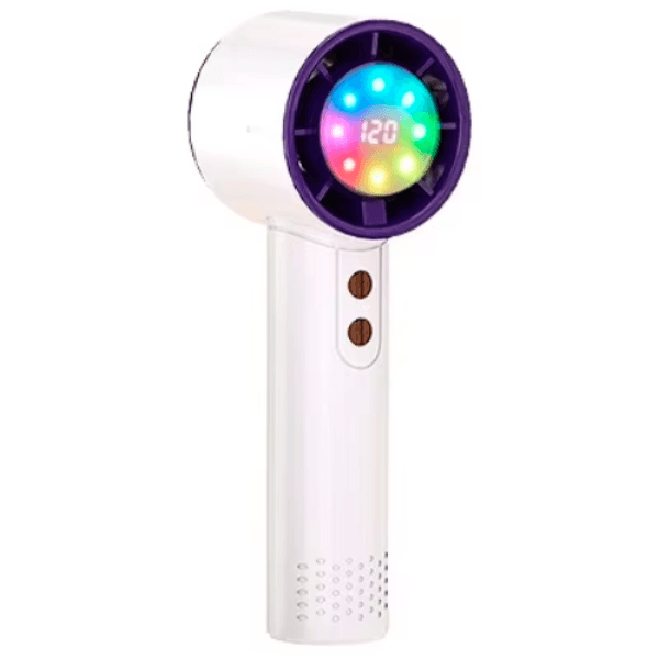 Anúncio: Mini Ventilador Portátil Hengda YQ10531 Com LED / 5W / 120 Niveis / Recarregavel - Branco