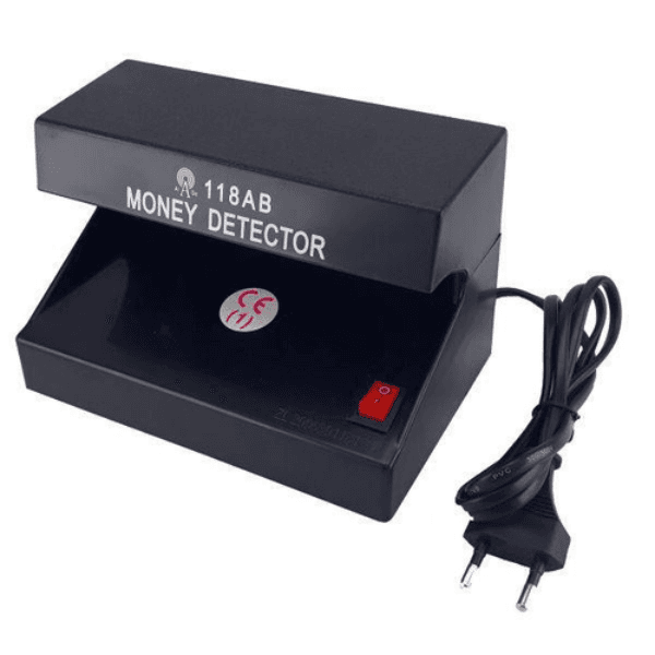 Anúncio: Detetor De Dinheiro Falso Electric Money Detector AD-118AB Ultravioleta / 110-220V ~ 50Hz - Preto