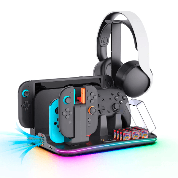 Anúncio: Base Carregador Ipega PG-SW2065 / 12 Em 1 / Carregador Para Nintendo Switch / RGB / Cooler / Suporte - Preto