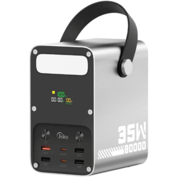 Anúncio: Estacao De Carga PowerBank Joko J52 / 35W / 80000Mah / USB-A X4 / USB-C X2 / Lanterna - Cinza