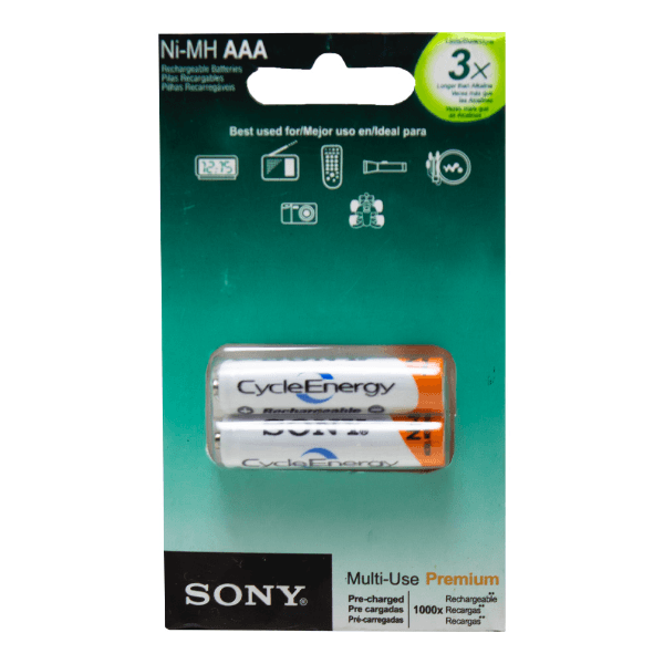Anúncio: Pilhas Recarregáveis Sony NH-AAA-B2EN / 900Mah / 2 Pilhas Inclusas AAA