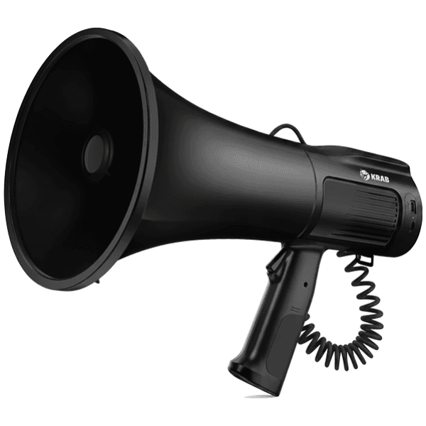 Anúncio: Megafone Krab KBMER25 / 80W / USB / Com Sirene Auxiliar - Preto