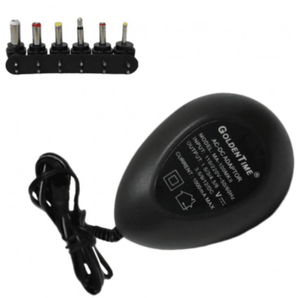 Anúncio: Fonte de Alimentaçao Universal Goldentime MA-100MKII Com 6 Conectores / 1000Mah / 100-240V 50/60HZ - Preto