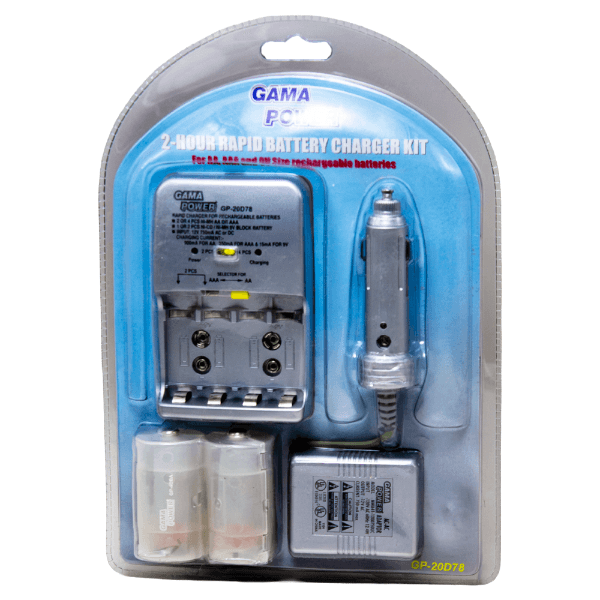 Anúncio: Carregador de Pilhas Gama Power GP-20D78 Para AA - AAA - 9V SIZE