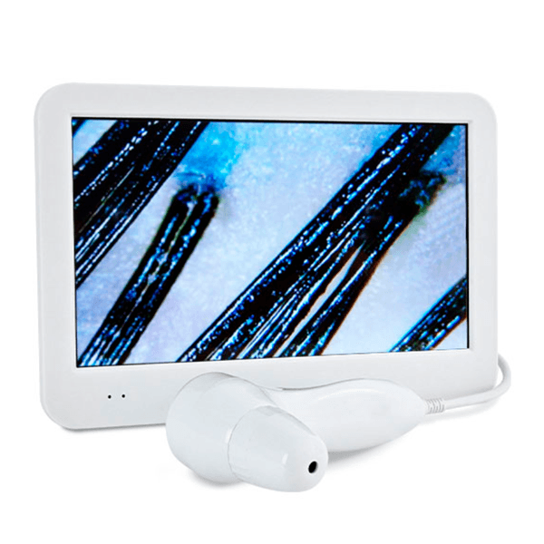 Anúncio: Dermatoscópio Tricoscópio Analisador de Pele Facial Portátil Com Tela LED HD / Máquina Analisadora de Cabelo / 110-240V - Branco