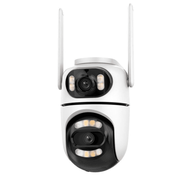 Anúncio: Camera de Segurança Smart WiFi Outdoor Q2-6MP / Dual Lens / 6MP / 2 CPU / USB-C / Microfone / Alarma / Detecçao Humana / IA / APP Icsee - Branco
