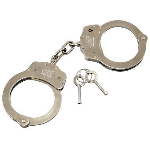 Anúncio: ALGEMA HANDCUFF NICKEL PLATED STEEL COM DUAS CHAVES