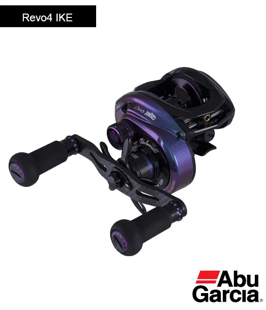 Carretilha Abu Garcia Revo Ike Rev04-Ike Aço Inoxidável 11 Rolamentos 6:6:1 Direita Fricção (Drag) 24 Lb/10.8 Kg Preto