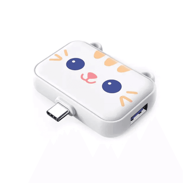 Adaptador 4Life FLBC3C USB-C / 3 Em 1 / USB 2.0 X2 / USB 3.0 - Branco