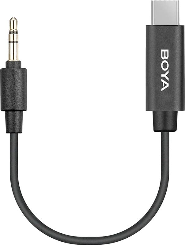 Adaptador Boya By-K2 para Microfone Macho 3.5Mm Trs para Macho USB-C