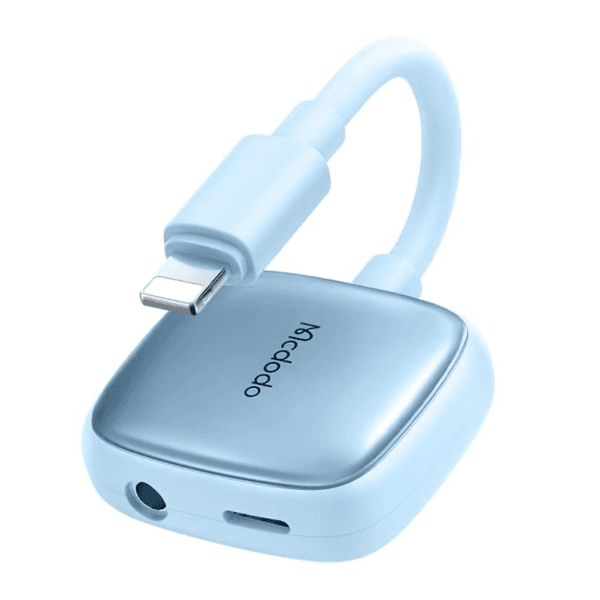 Adaptador Mcdodo Lightning para Lightning / Jack 3.5Mm - Azul