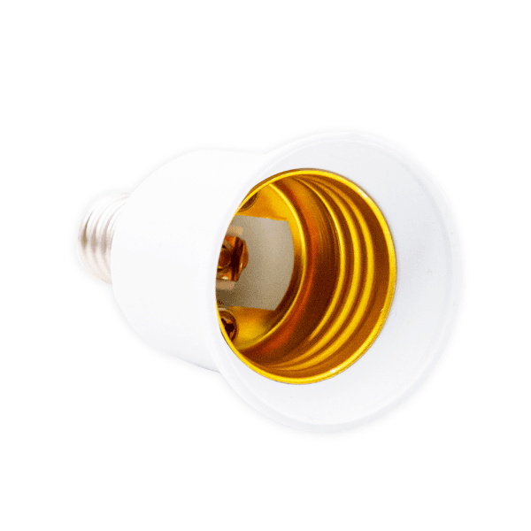 Adaptador para Lâmpada Geral E14-E27 Branco