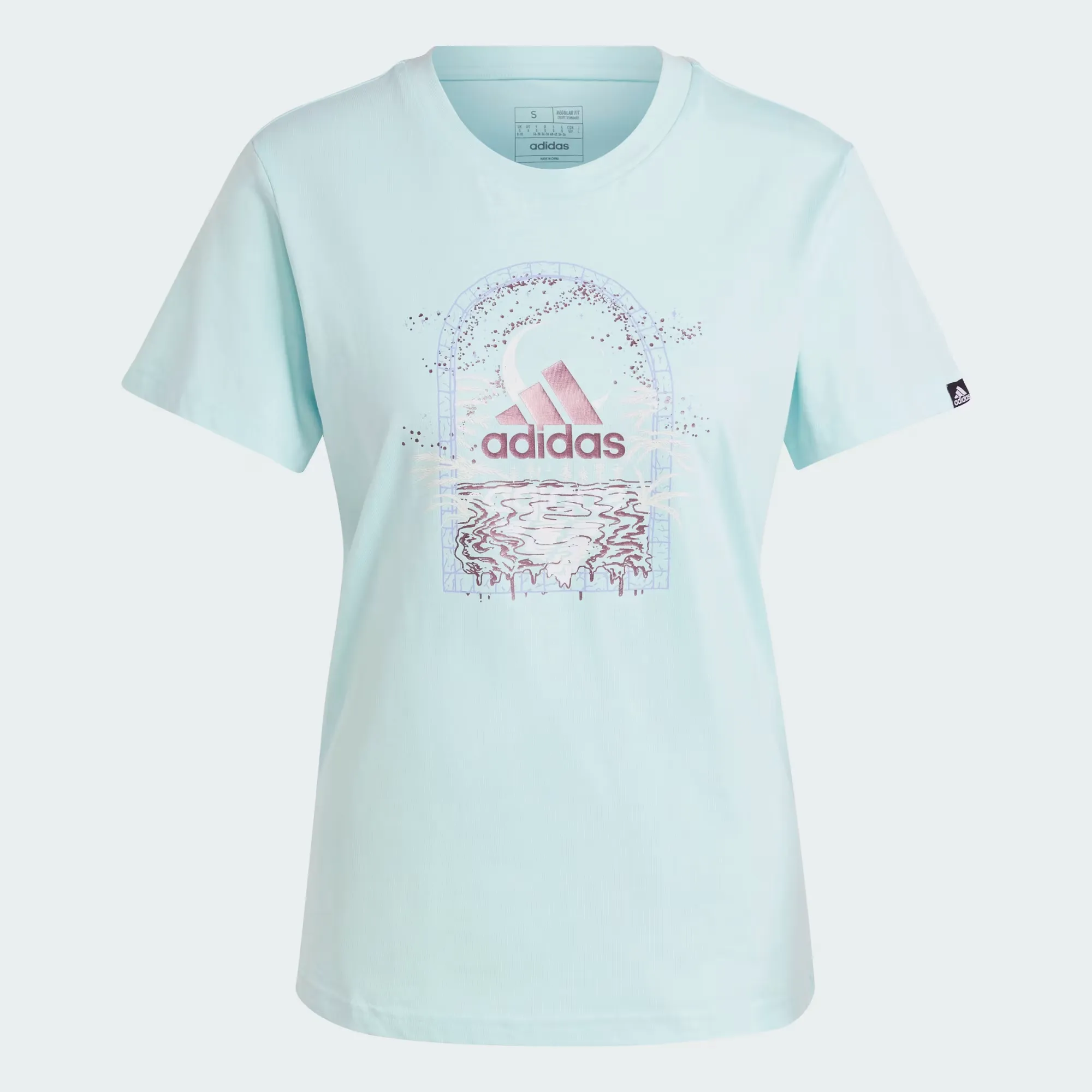 Camiseta Adidas Feminina Mystic Tee Iz1161 Turquesa Tam. M