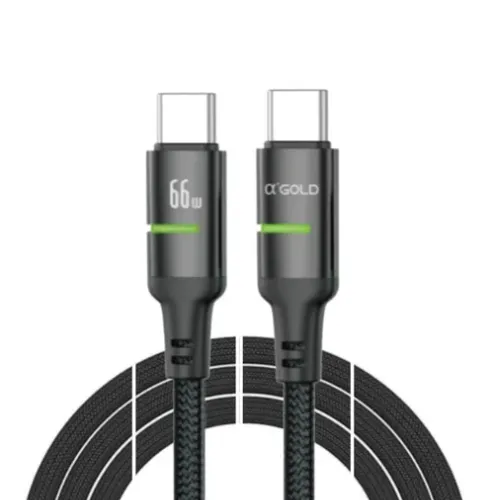 Cabo A'Gold Cb17 Turbo USB-C para USB-C 66W 1M Preto