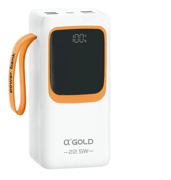 Power Bank A'Gold Cargador Portatil Bte-61 50000mAh 22.5W White