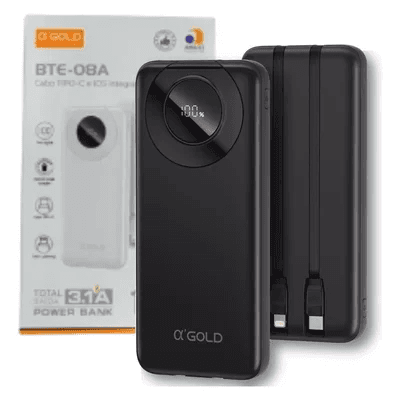 Power Bank A'Gold Pro Bte-08A 3.1A 10000mAh Negro